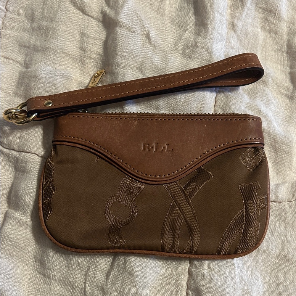 Brown RLL Wristlet